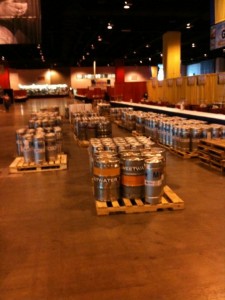 Kegs lined up ready to be tappd!