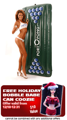 reby sky and the portopong beer pong table