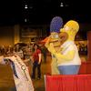 Homer and Marge Simpson Playing a little beer pong!