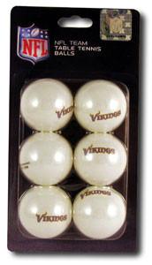 NFL Minnesota Vikings Ping Pong Balls (6 Pack)